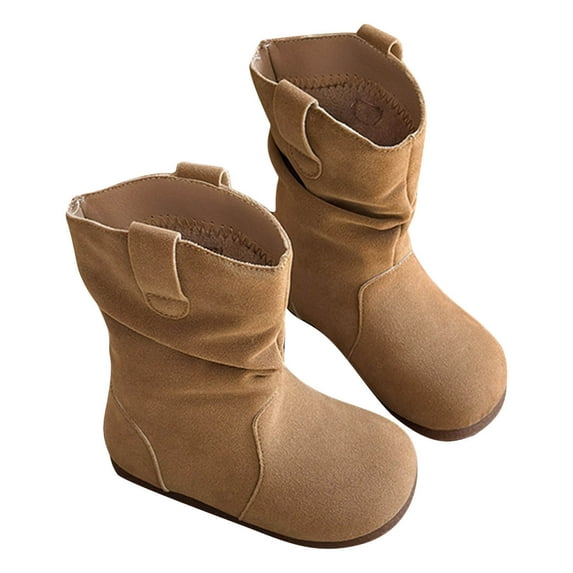 DMDUOU Infant Boots Boy Autumn Winter Comfort Boots Lace-Up Work Boots High Top Ankle Shoes for Baby Girls Yellow 9 Years