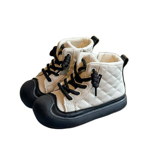 DMDUOU Toddler Shoes for Boys Girls Baby Kids Slip on Walking Shoe Breathable Sock Shoes Lightweight Soft Sneakers Beige 32