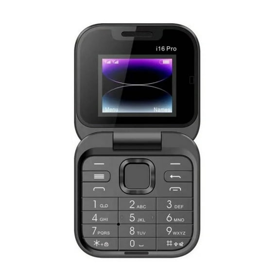 DMDUOU Ultimate Folding Flip Senior Phone: Double SIM Double Standby, Mini Backup, User-Friendly for Elderly with Rich Functions and Multiple Languages Black