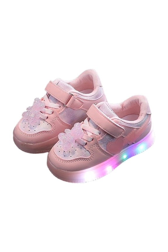Walking Shoes for Boys Girls Breathable Gym School Shoes Non-Slip Sport Running Sneakers Lightweight Strap Sneakers Pink 29