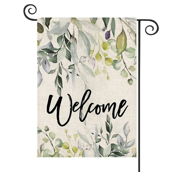 DMERBYL Spring Floral Garden Flag 12×18 Inch Double Sided for Outside Small Welcome Burlap Seasonal Wedding Yard Flag