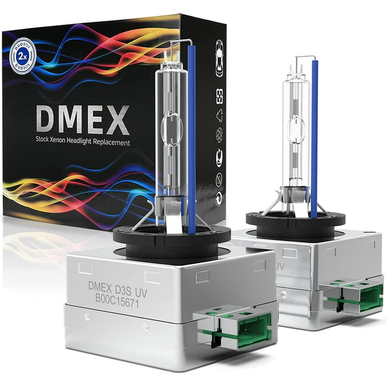 DMEX D3S Xenon HID Headlight Bulbs 8000K White Blue 35W 66340 42403 42302  Replacement - Pack of 2