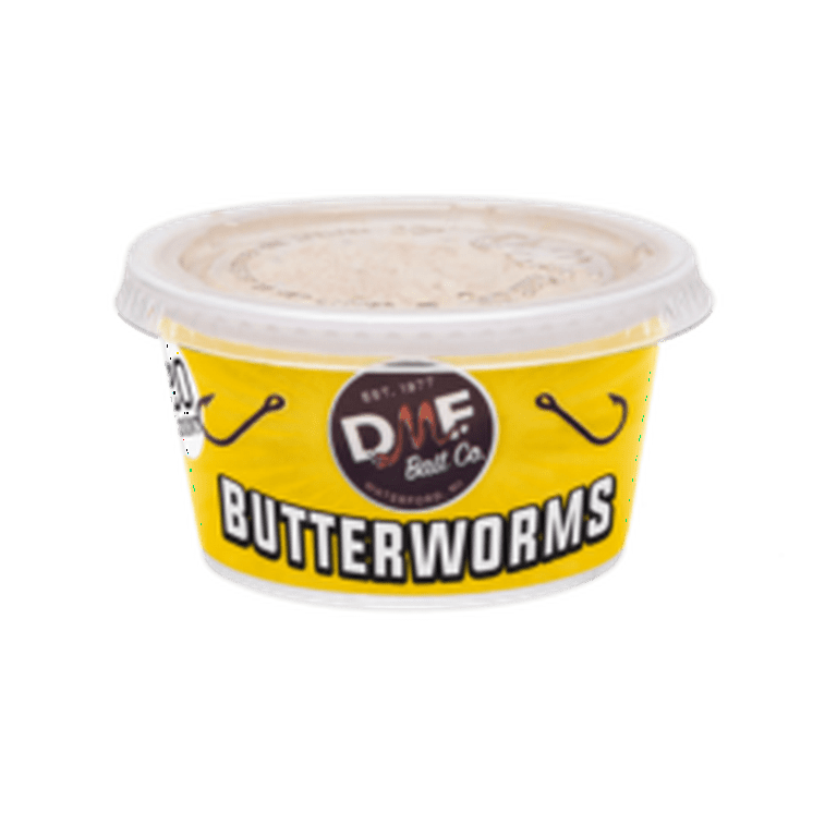 DMF Bait Co. Live Butterworms, Live Fish Bait, 20 t 
