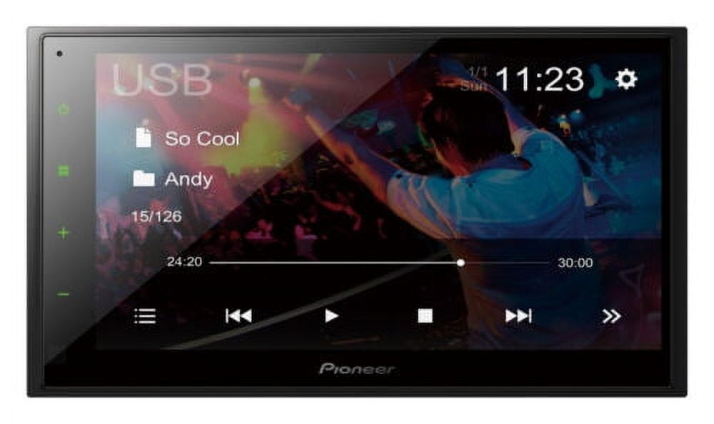 Pioneer DMH-A345BT 6.8 Digital Media AV Receiver with Bluetooth, iPhone, USB and Aux-In