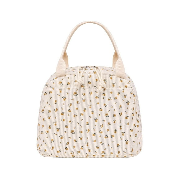 DMHW74S Bluboon Lunch Bag For Women Men Cute Corduroy Lunch Tote Bags Reusable Insulated Lunch Box Large Capacity Reusable Insulated Cooler For Work Picnic Or Travel