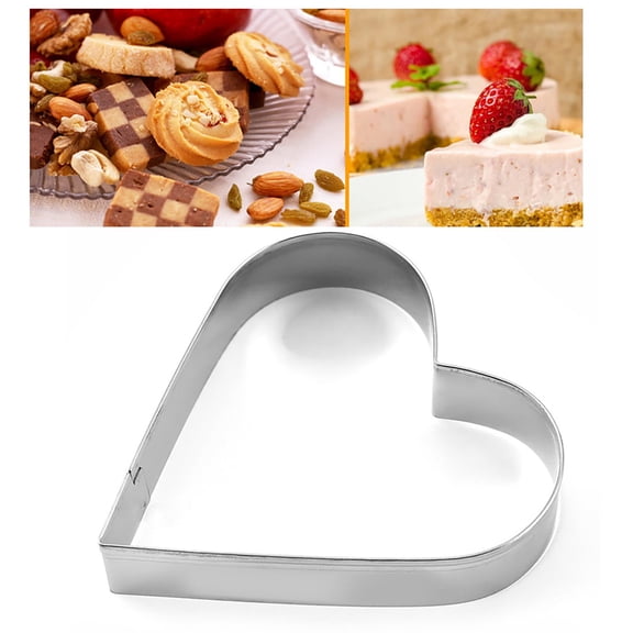 DMHW74S Cute Cake Tools Heart Shape Cutters Stainless Plastic Cookie Cutter Set