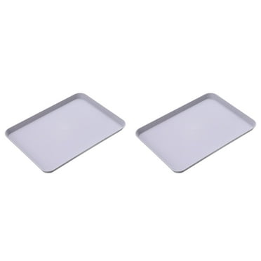 DMHW74S Fast Tray Rectangular Serving Trays Serving Tray For Indoor Plastic Fast Tray(Grey*2)