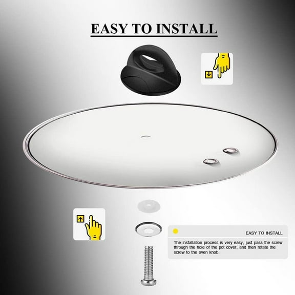 DMHW74S Pot Lid Replacement Knob For Rival Replacement Parts Pan Lid Hoding Handle Replacement Compatible With Kitchen Cookware Casserole Glass Saucepan (1 Pack)