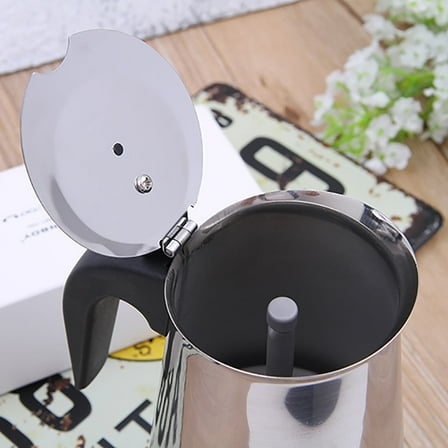 DMHW74S Stainless Steel Mocha Espresso Latte Percolator Stove Top Coffee Maker Pot Too