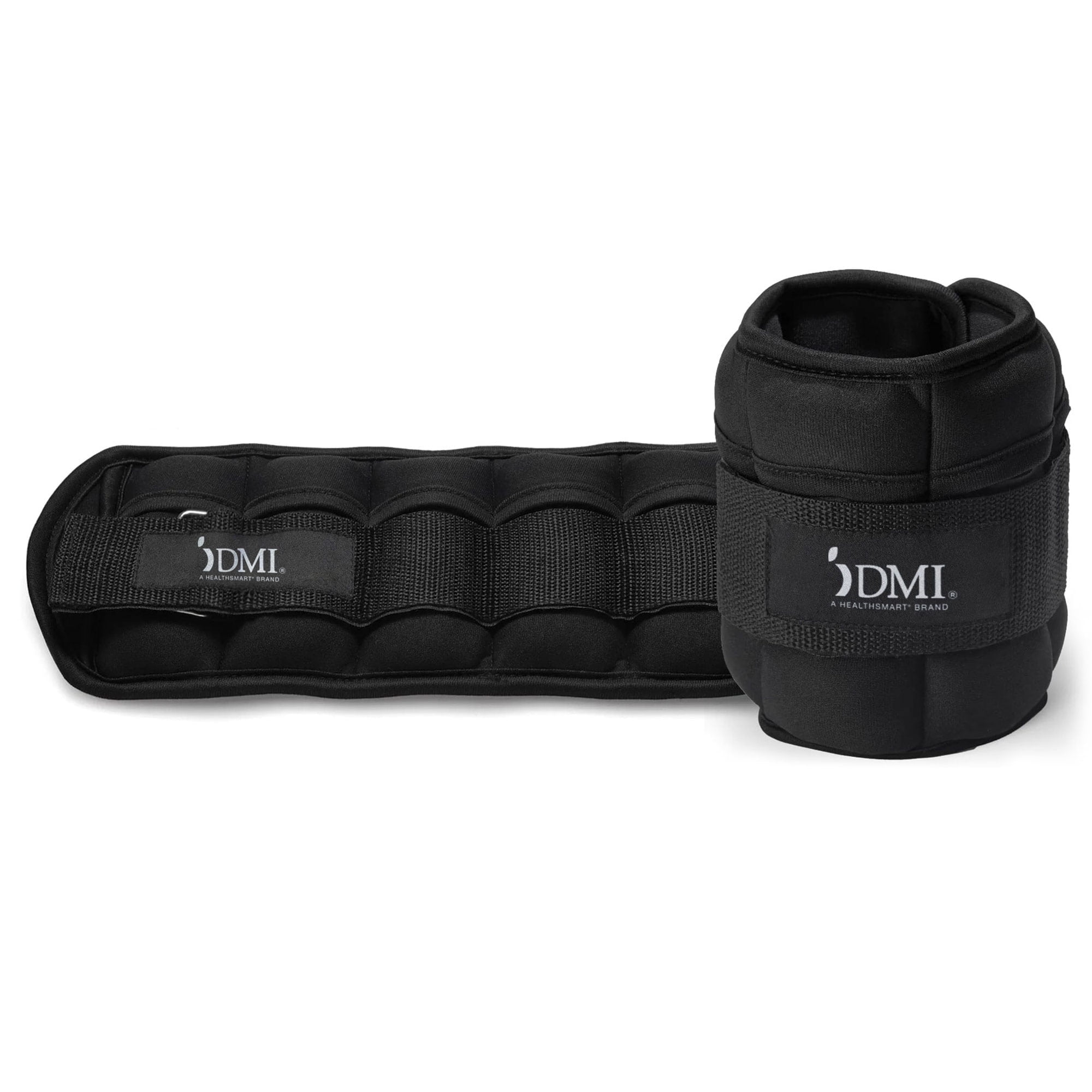 DMI 10lbs Adjustable Length Black Wrist and Ankle Weights 2 Pack