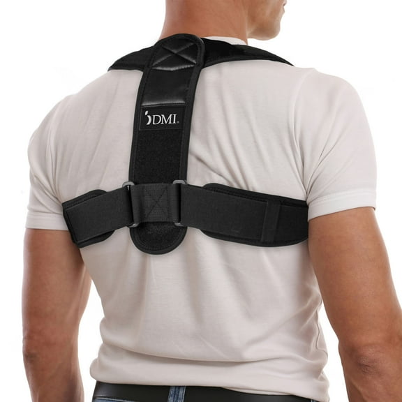 DMI Adjustable Posture Corrector, Back Straightener, Improve Posture, Customizable Fit with Easy Adjustable Straps, Unisex