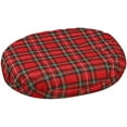 thumbnail image 1 of DMI 18-inch Convoluted Molded Foam Ring Donut Pillow Seat Cushion for Hemorrhoids, Back Pain, Tailbone Relief Cushion, Plaid, 1 of 8