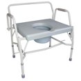 DMI Drop Arm Portable Toilet Commode, Extra-Wide Seat, 500 Pound Weight ...