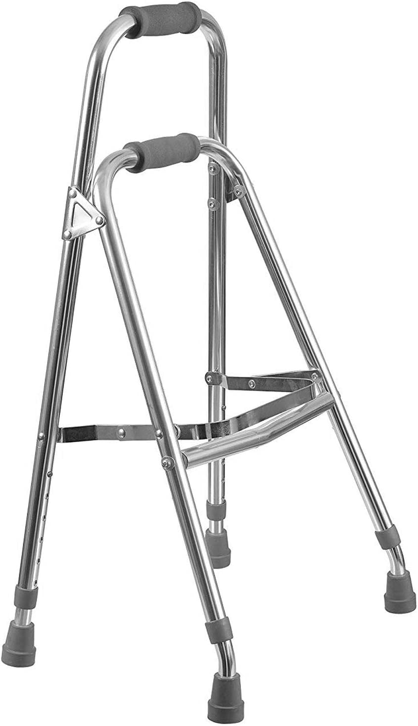 DMI Folding HemiWalker Provides Support, Aluminum, Silver, 30' 35
