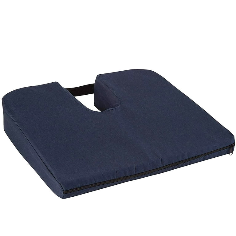 DMI Gradual Slope Seat Cushion for Coccyx, Sciatica and Tailbone Pain Used  With Dining Room Chairs, Desk Chairs, Car Seats or Wheelchair Cushions