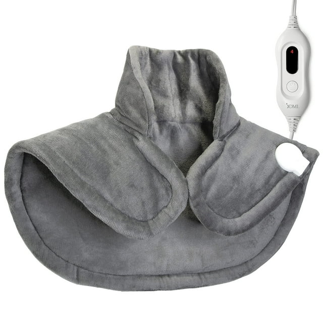 DMI Large Plush MicroFleece Neck and Shoulder Heating Pad, Contoured