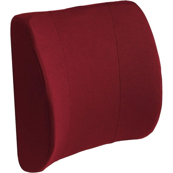 DMI Contoured Foam Ergonomic Backrest with Removable Washable Cover, Burgundy
