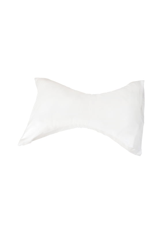 DMI Neck Pillow for Cervical, Neck and Shoulder Support to Relieve Pain and Headaches with Removable Cover, Medium Support, White