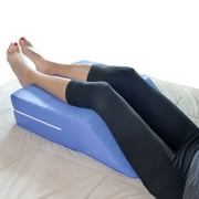 DMI Ortho Bed Wedge Elevated Leg Pillow, Supportive Foam Wedge Pillow for Elevating Legs, Improved Circulataion, Reducing Back Pain, Post Surgery and Injury, Recovery, Blue 6" x 20" x 24"