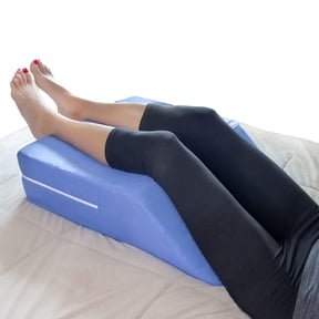 DMI Ortho Bed Wedge Pillow, Foam Support for Leg Elevation, Circulation, Back Pain Relief, Post Surgery, 6x20x24, Blue