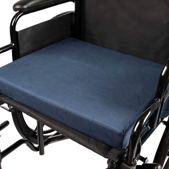 DMI Foam Seat Cushion for Wheelchair, Office Chair, Car or Kitchen Chair, 18 x 16 x 2 in, Blue
