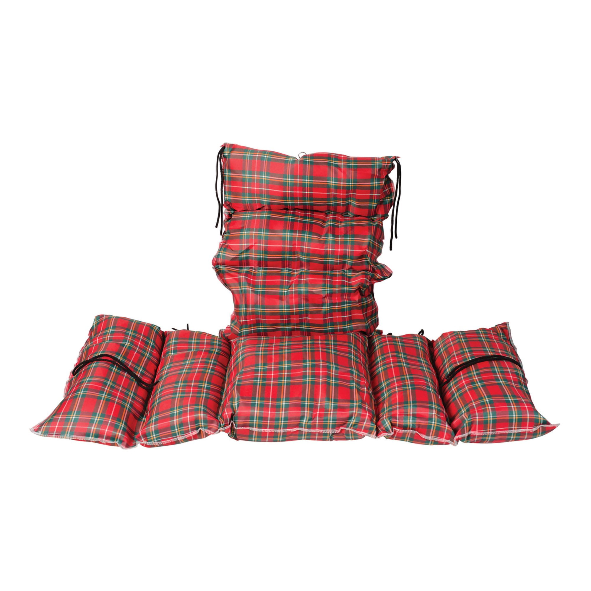 Plaid Hypoallergenic Polyester Fiberfill Wheelchair Cushion