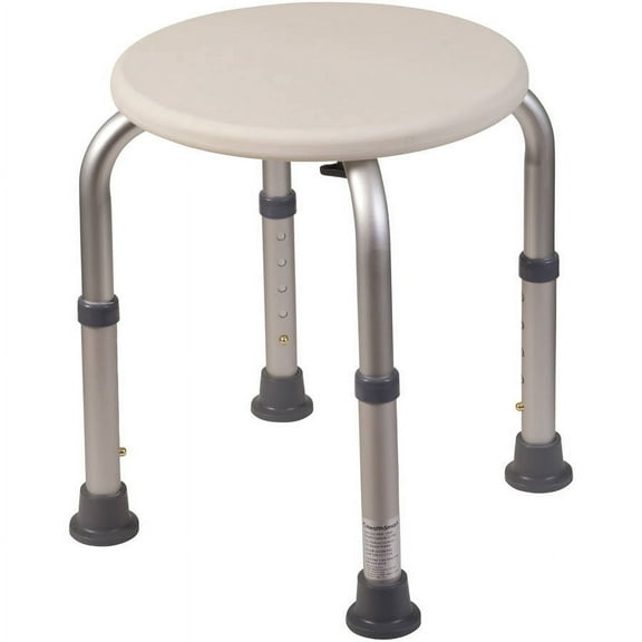 DMI Shower Chair Bath Seat for Tub or Shower Bench for Inside Shower, Made of Non Slip Aluminum with Plastic Seat, No Tools Needed, Adjustable Height, Holds Weight up to 225 Pounds, Bath Stool, White