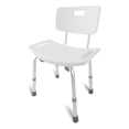 thumbnail image 1 of DMI Non‑Slip Shower Chair Bath Seat, Aluminum Tub Bench, No‑Tools Assembly, Adjustable Height, 300 lb Capacity, White, 1 of 8