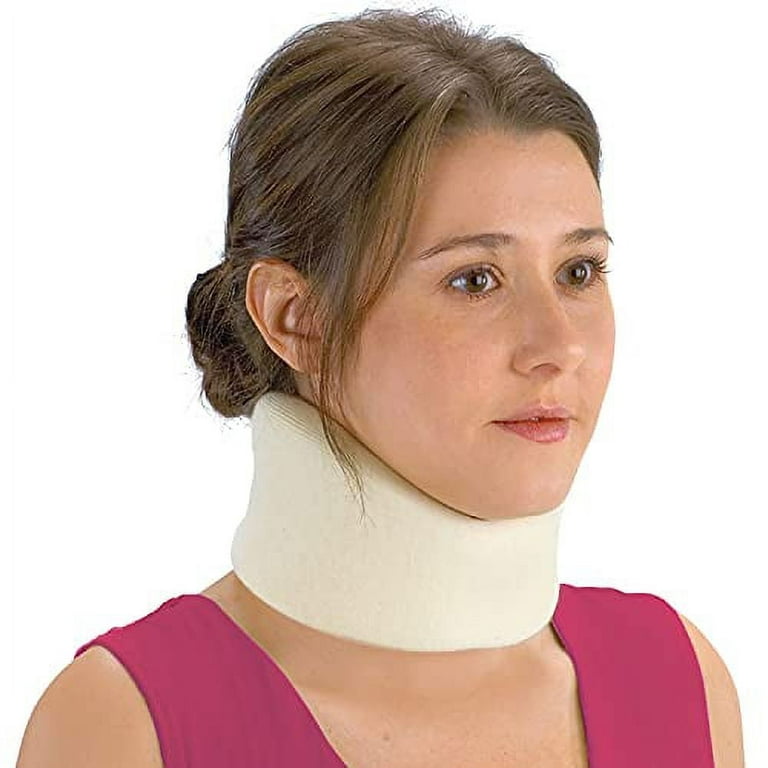DMI Soft Foam Cervical Collar Neck Support Brace, Large, 3-Inch Width,  White 