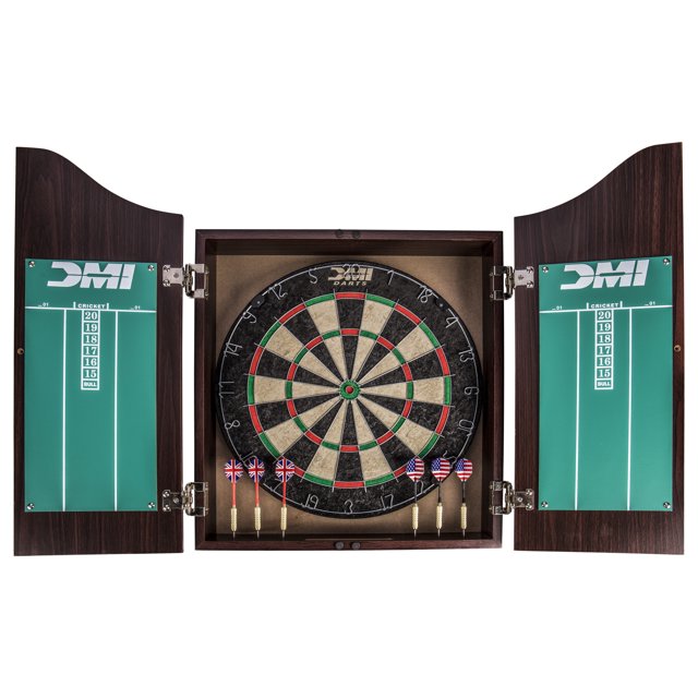 DMI Sports Deluxe Bristle Dartboard Set Includes Two Steel Dart