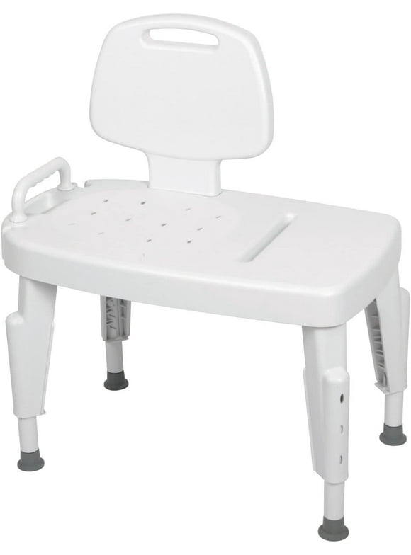 DMI Tool-Free Universal Transfer Bench for Bathtubs & Showers, 350lb Weight Capacity, Adjustable Legs, Secure Handles, FSA & HSA Eligible