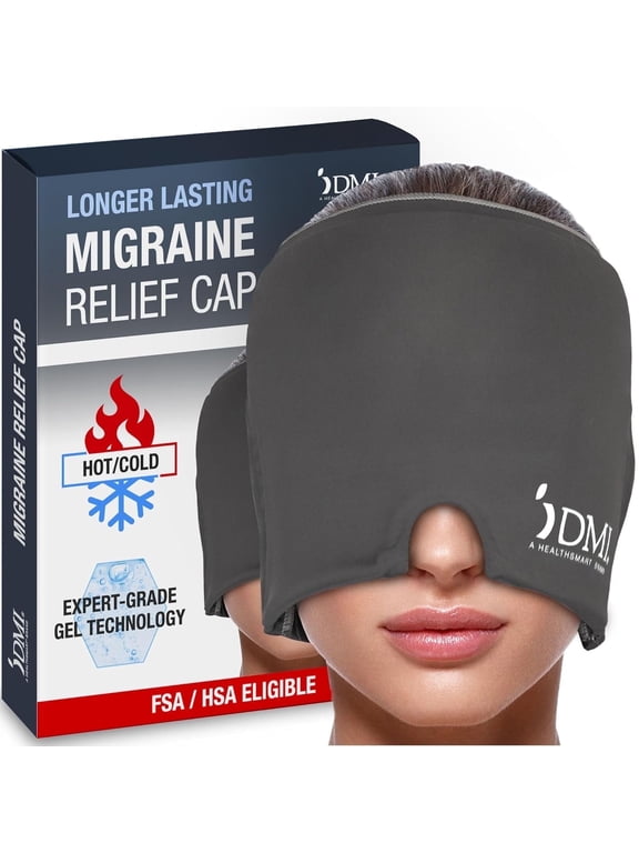 Ultra Migraine Relief Cap | Natural Headache Relief | HSA & FSA Eligible | Migraine Mask and Headache Relief Hat | Gel Eye Mask | Ice Face Mask and Cold Cap for Migraines | Headache Ice Pack