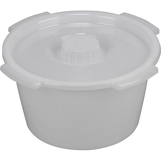 DMI Universal Plastic Bucket Toilet with Lid and Side Handles, Bedside