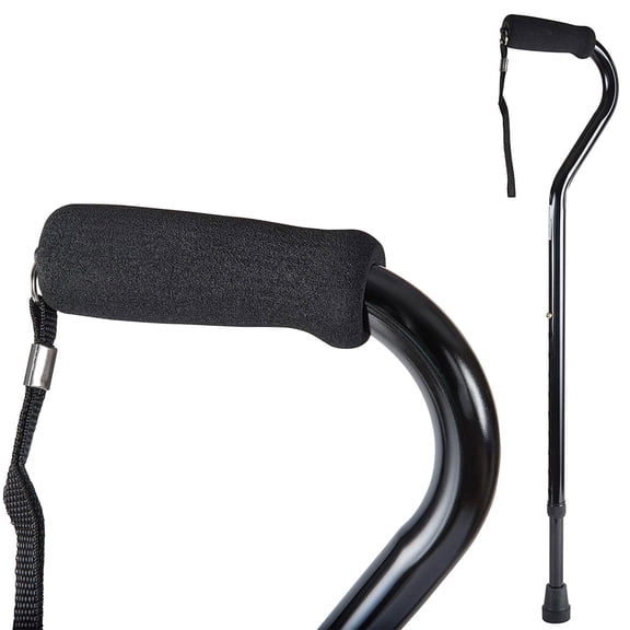 DMI Walking Cane and Walking Stick, Lightweight and Adjustable from 30-39 Inches, Supports up to 250 Pounds, Black
