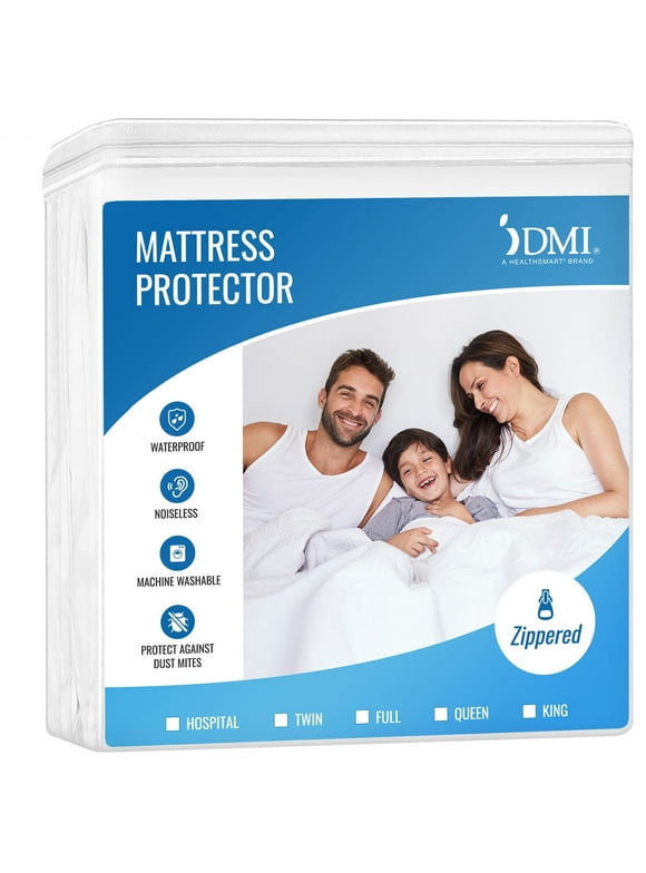 DMI Waterproof Mattress Protector and Mattress Cover, Encased Zippered Fit, Twin