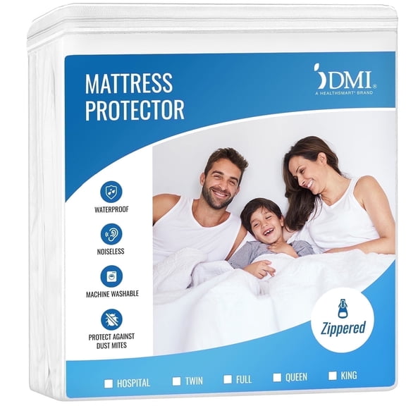 DMI Waterproof Zippered Mattress Protector, Twin