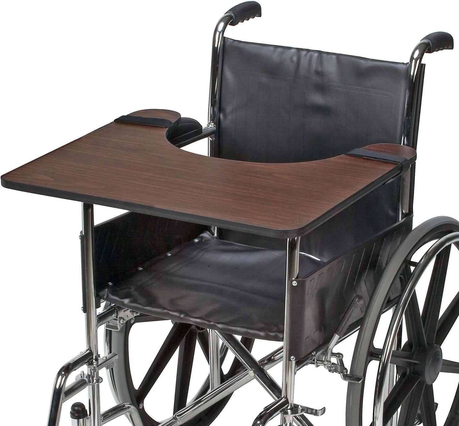 DMI Wood Wheelchair Lap Tray, Wheelchair Tray, Removable Wheelchair Tray Table, Wheelchair Table Tray for Seniors, Hardwood, 1 Count
