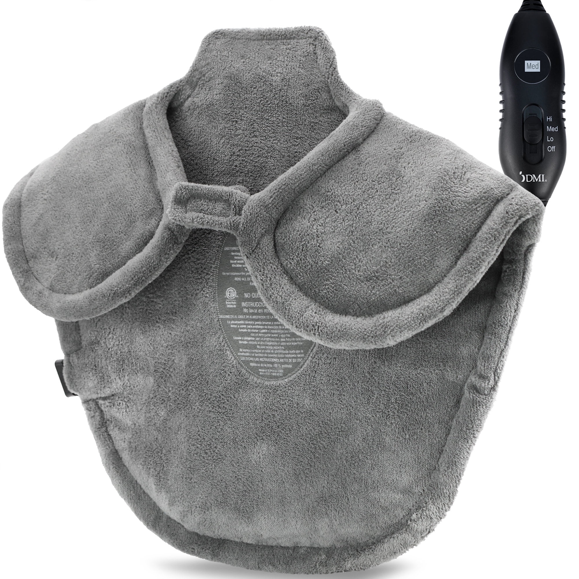 DMI XL Plush MicroFleece Neck and Shoulder Heating Pad, Contoured Heat