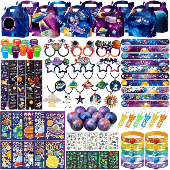 DMIGHT Space Party Favors, Outer Space Themed Birthday Decorations, Astronaut Gift Box for Kids (Space) Y101