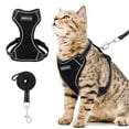thumbnail image 1 of DMISOCHR Cat Harness - Escape Proof Reflective Cat Harness and Leash for Small to Large Cats, Puppy, Small Dog - Adjustable Mesh Breathable Pink Cute Cat Harness for Walking Training Hiking, 1 of 6