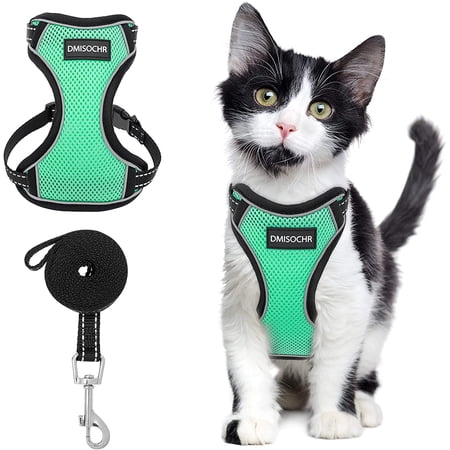 DMISOCHR Cat Harness and Leash Set Escape Proof Cat Vest Harness for Outdoor