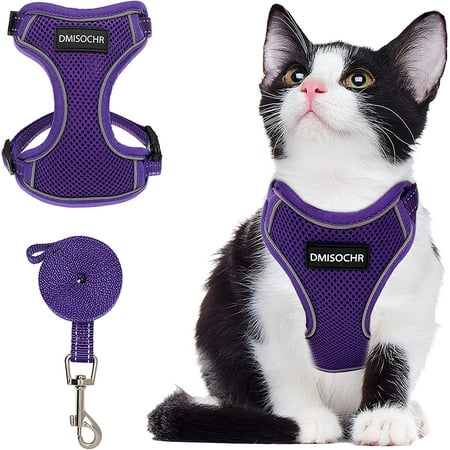 DMISOCHR Cat Harness and Leash Set Escape Proof Cat Vest Harness for Outdoor