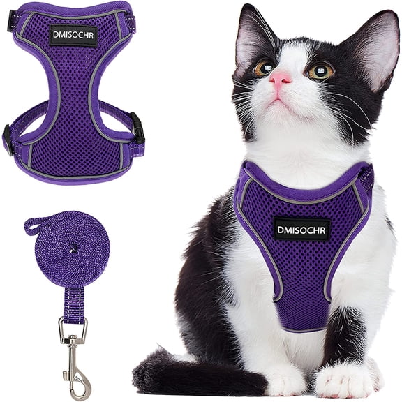 DMISOCHR Cat Harness and Leash Set Escape Proof Cat Vest Harness for Outdoor