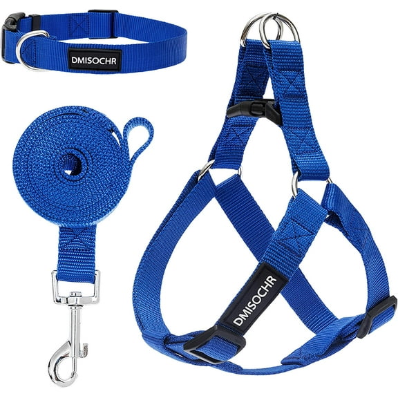 DMISOCHR Dog Harness and Leash Set with Collar - Step in No Pull Dog Harness