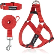 DMISOCHR Dog Harness and Leash Set with Collar - Step in No Pull Dog Harness