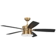 thumbnail image 1 of DMK52SB5 Craftmade Lighting Dominick - 5 Blade Ceiling Fan with Light Kit In Contemporary Style-17.17 Inches Tall and 52 Inches Wide-Satin Brass, 1 of 19