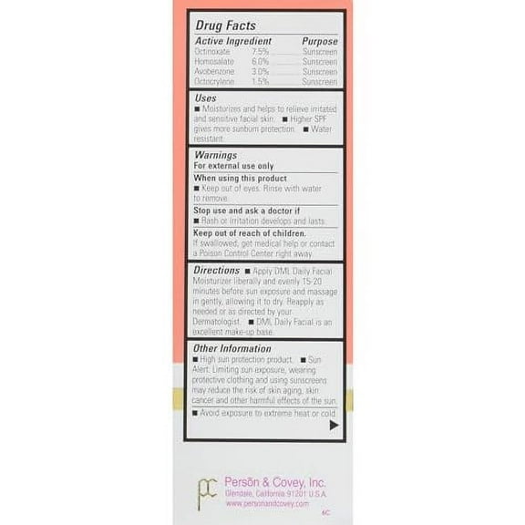 DML Facial Moisturizer SPF 25 1.50 oz (Pack of 2)