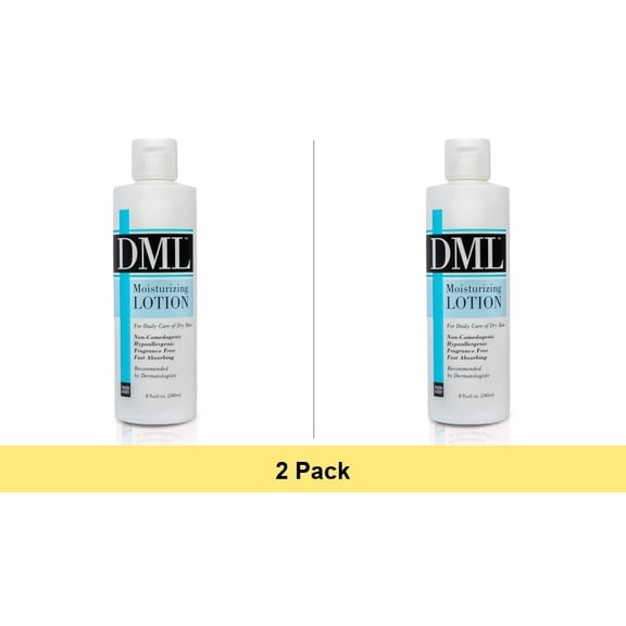 DML Moisturizing Lotion Fragrance Free - 8 Oz - 2 Pack