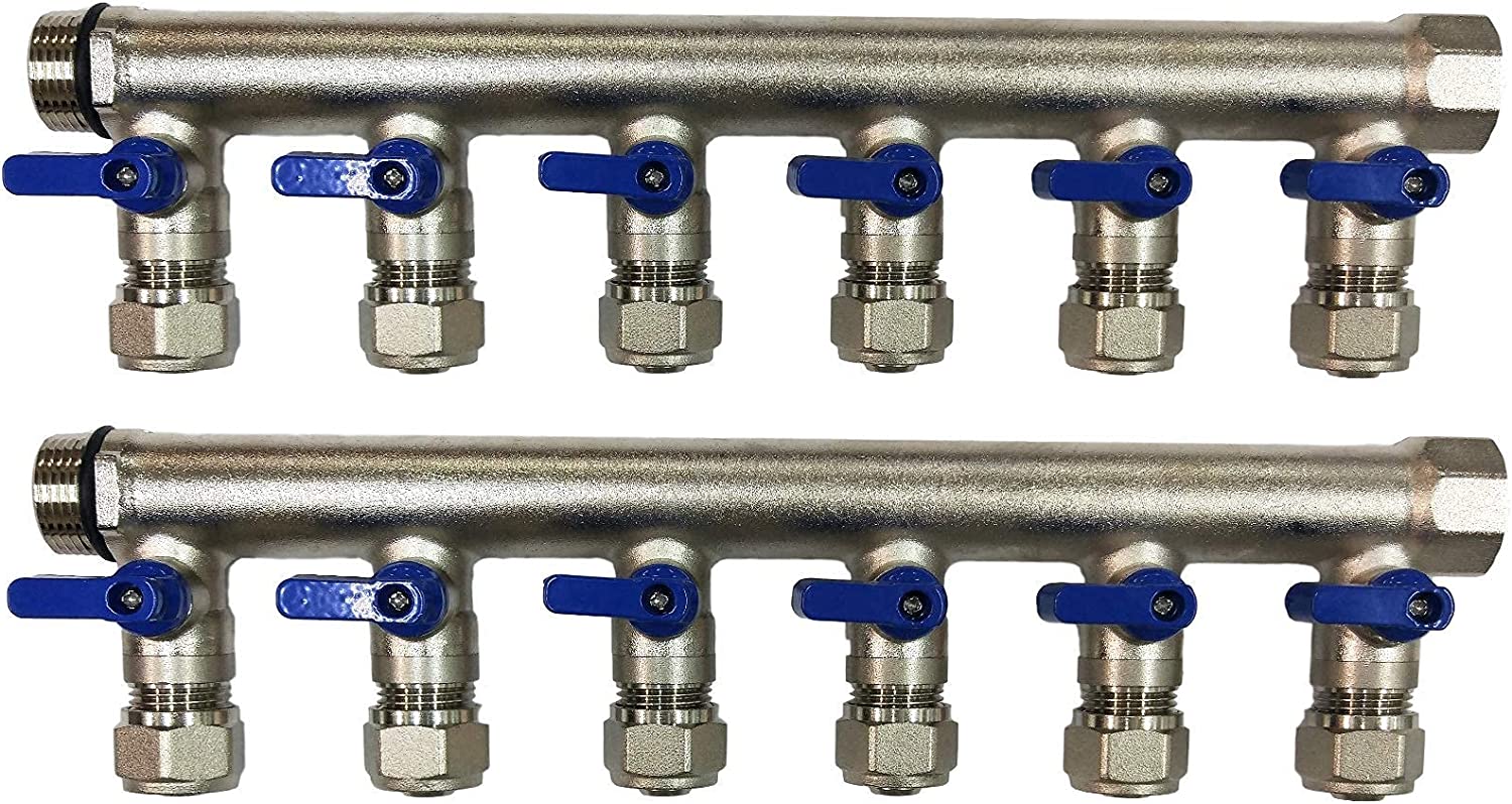DMNI 12 Loop Port Ball Valve Brass - Pex Manifold - 3/4