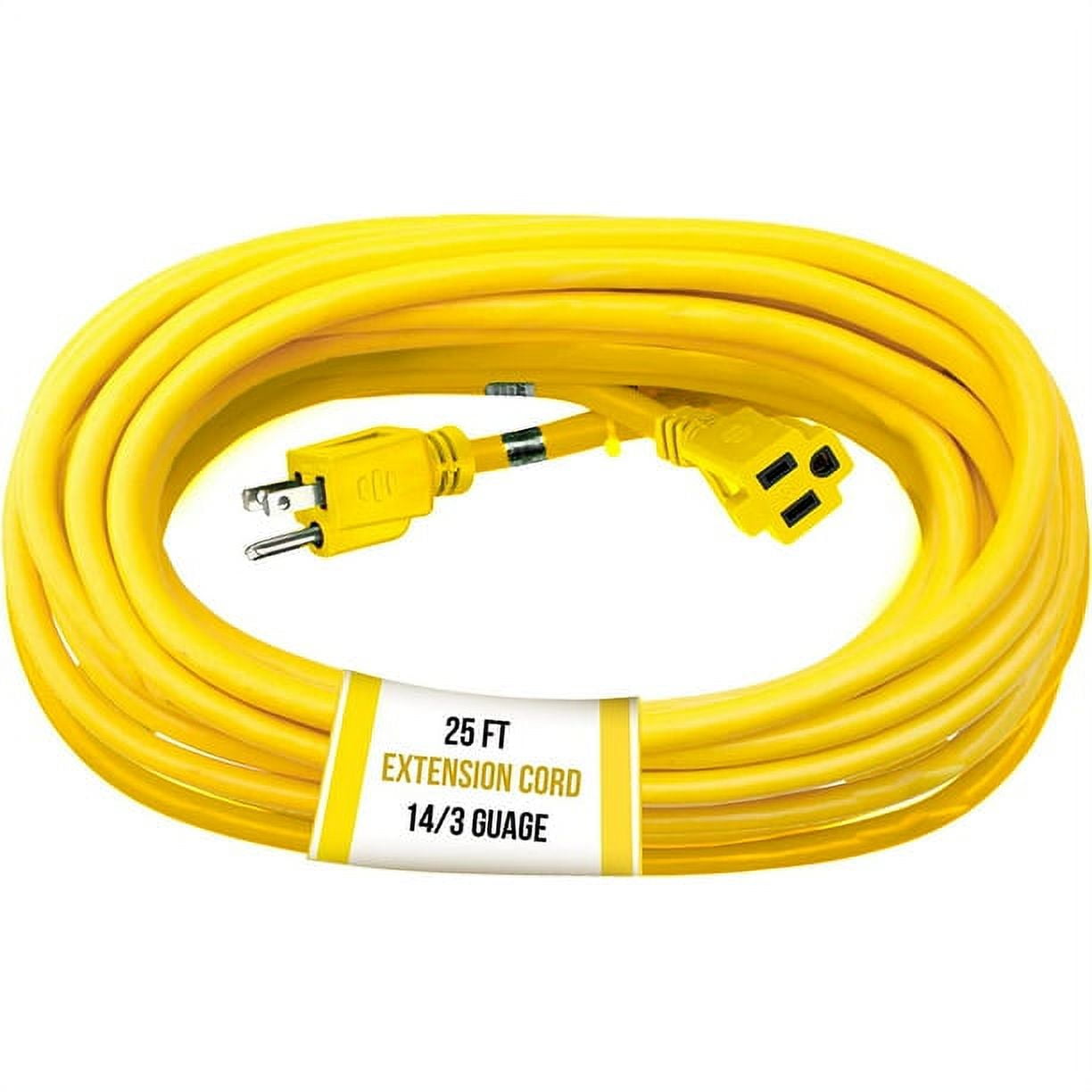DMNI 14 Gauge Outdoor Extension Cord 14/3 25 ft SJTW Power Cord 3 Prong Cord Lighted